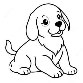 Golden Retriever Puppy Coloring Page 701-564