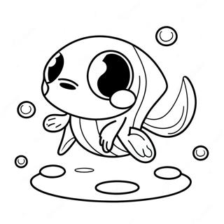 Cute Tadpole Swimming Coloring Page 70214-56281