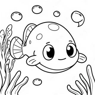 Cute Tadpole Swimming Coloring Page 70214-56282