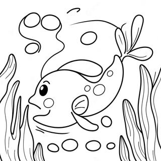 Cute Tadpole Swimming Coloring Page 70214-56284