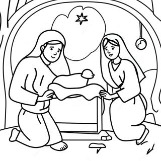 Manger Coloring Pages