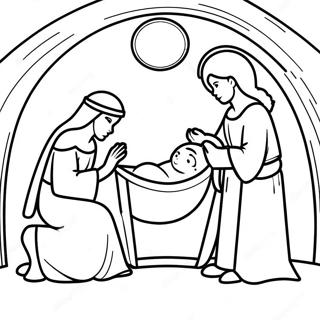 Manger Scene Coloring Page 70253-56322