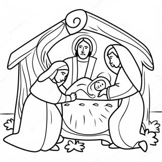 Manger Scene Coloring Page 70253-56323