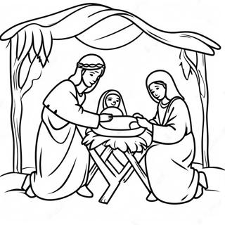 Manger Scene Coloring Page 70253-56324