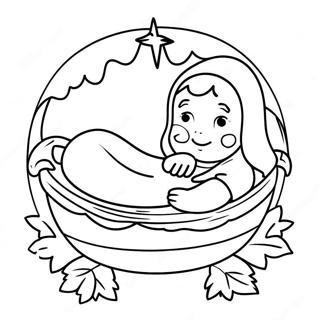 Baby Jesus In Manger Coloring Page 70254-56310