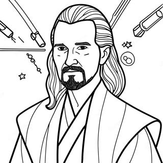 Qui Gon Jinn Coloring Page 70263-56314