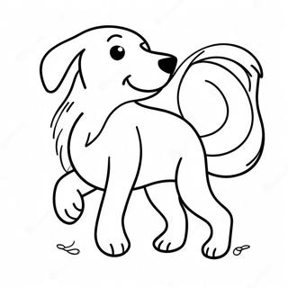 Playful Golden Retriever Coloring Page 702-559