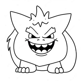 Creepy Gengar Coloring Page 70304-56354