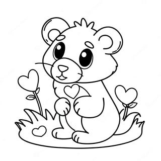 Valentine Cute Animal Coloring Page 70313-56371