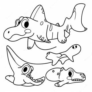 Dinosaur Shark Coloring Page 70323-56363