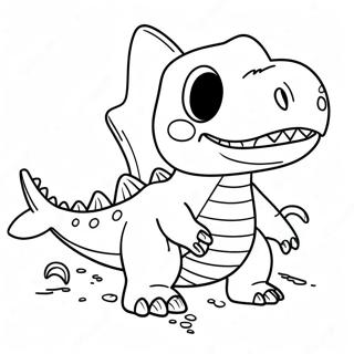 Friendly Dinosaur Shark Coloring Page 70324-56366