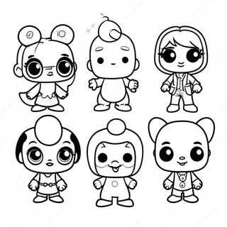 Adorable Funko Pop Disney Characters Coloring Page 70354-56393