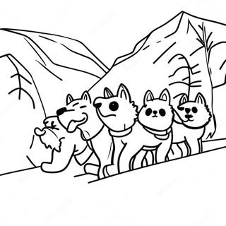 Dog Sled Coloring Pages