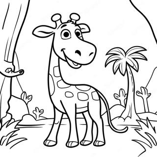 Funny Melman In A Jungle Coloring Page 70384-56414