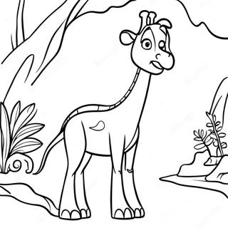 Funny Melman In A Jungle Coloring Page 70384-56416