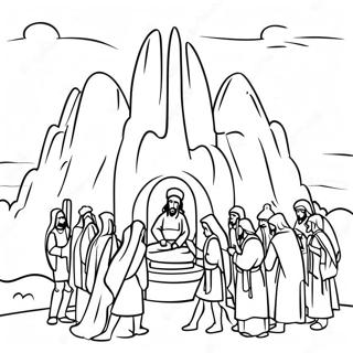 Fiery Furnace Scene Coloring Page 70414-56438