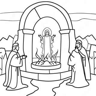 Fiery Furnace Scene Coloring Page 70414-56439