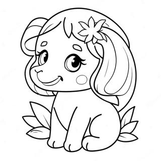 Cute Layla With A Flower Coloring Page 70444-56461