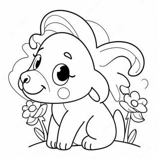 Cute Layla With A Flower Coloring Page 70444-56462