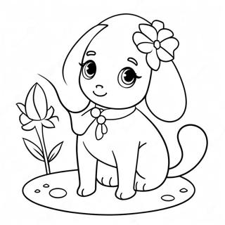 Cute Layla With A Flower Coloring Page 70444-56464