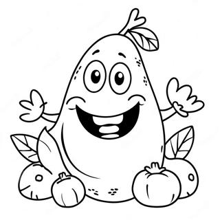 Funny Sweet Potato Character Coloring Page 70454-56481