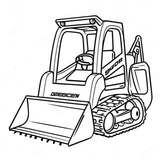 Skid Steer Construction Vehicle Coloring Page 7046-5732