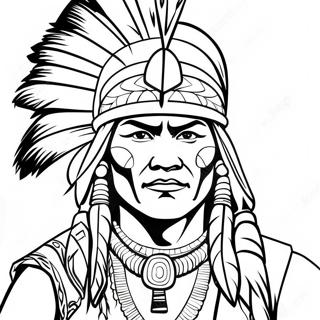 Navajo Warrior Coloring Page 70474-56485