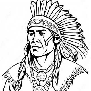 Navajo Warrior Coloring Page 70474-56486