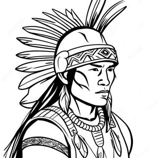 Navajo Warrior Coloring Page 70474-56488