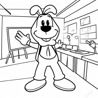 Goofy Classroom Coloring Pages