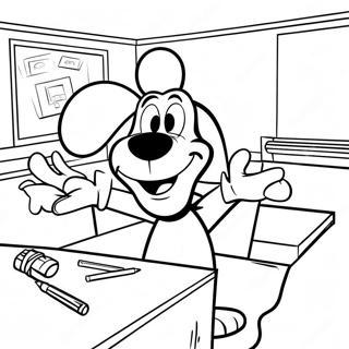 Goofy Classroom Coloring Page 70493-56494