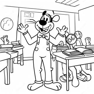 Goofy Classroom Coloring Page 70493-56495