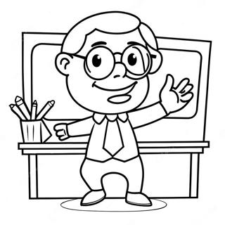 Silly Teacher In Class Coloring Page 70494-56510