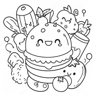 Food Chibi Coloring Pages