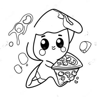 Cute Chibi Pizza Coloring Page 70504-56507