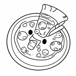 Cute Chibi Pizza Coloring Page 70504-56508