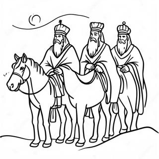 Three Wise Men Journey Coloring Page 70524-56521