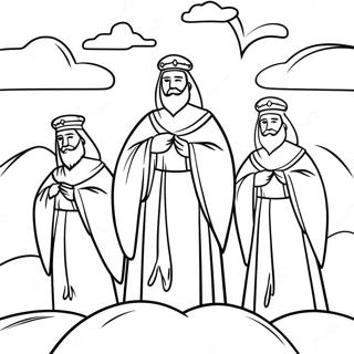 Three Wise Men Journey Coloring Page 70524-56522