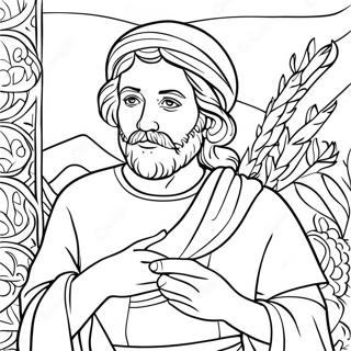 Elisha With Colorful Background Coloring Page 70554-56546