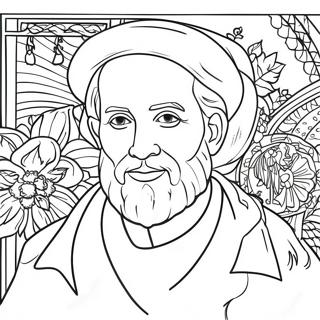 Elisha With Colorful Background Coloring Page 70554-56548