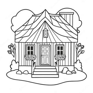 Traditional Scandinavian House Coloring Page 70574-56561