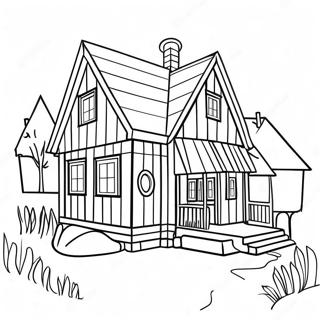 Traditional Scandinavian House Coloring Page 70574-56562