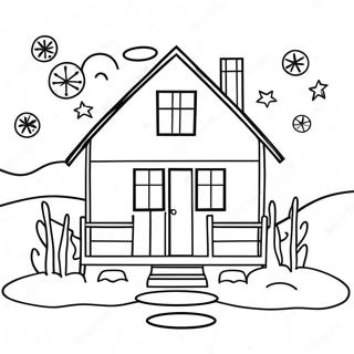 Traditional Scandinavian House Coloring Page 70574-56564