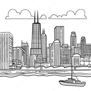 Chicago Skyline Coloring Page 70604-56587