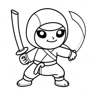 Cute Hello Ninja In Action Coloring Page 70634-56608