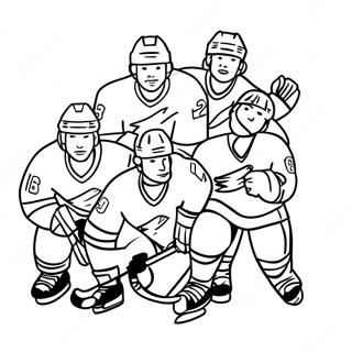 Mighty Ducks Team In Action Coloring Page 70644-56614