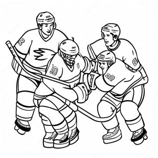 Mighty Ducks Team In Action Coloring Page 70644-56616