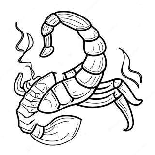 Scorpion With Fire Powers Coloring Page 70674-56645