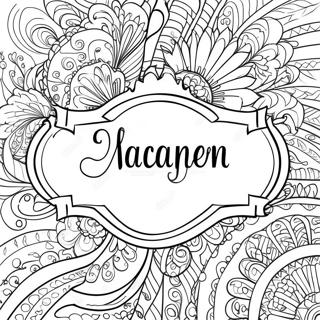 Elegant Personalized Name Coloring Page 7067-5745