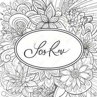 Elegant Personalized Name Coloring Page 7067-5747